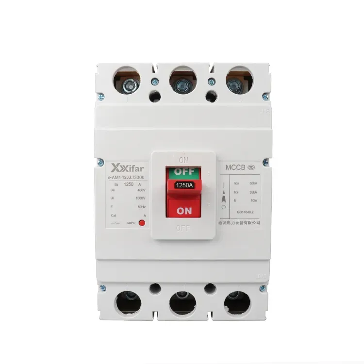 1250 Ampère 3-polige 600V Mccb-stroomonderbreker