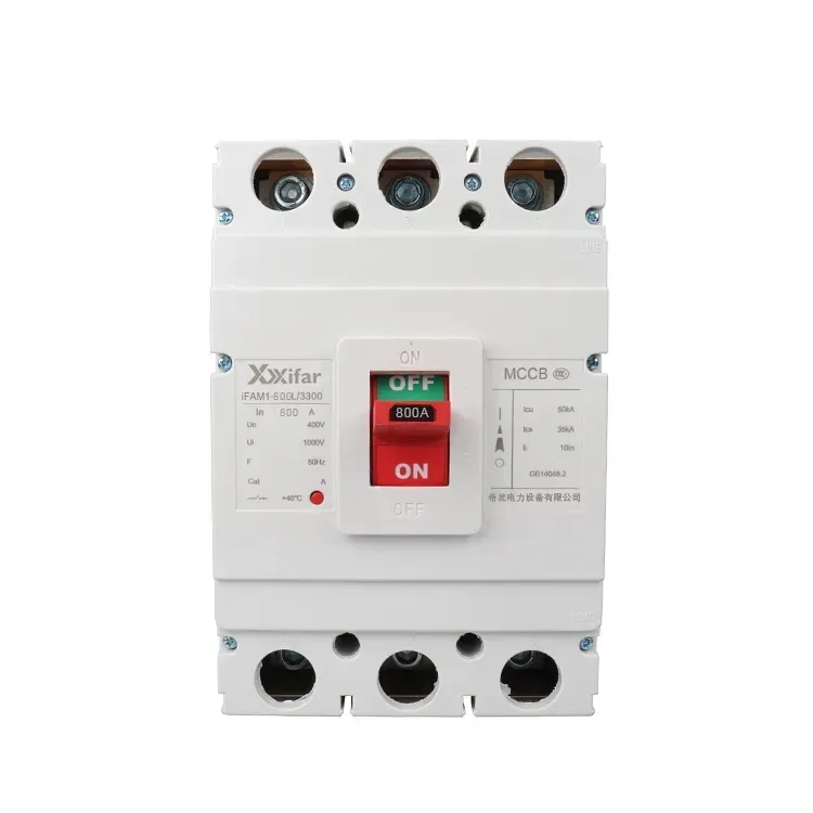 800 Amp 4-polige elektrische MCCB-stroomonderbreker met gegoten behuizing